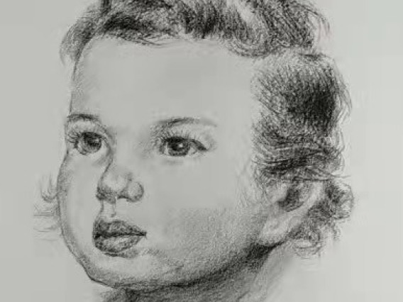 sketch of  young child