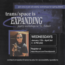 Black and purple with "Trans/Space is Expanding" text